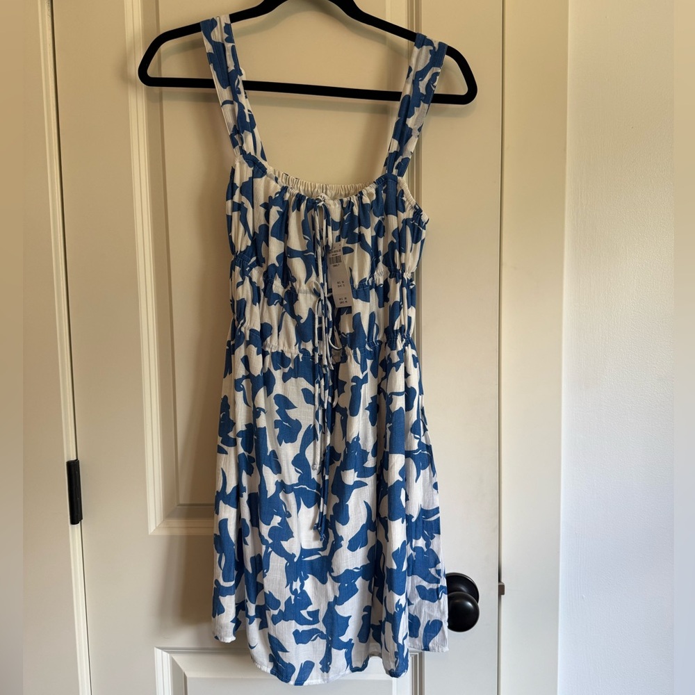**NWT** A&F Blue and White Sleeveless Dress size XSP